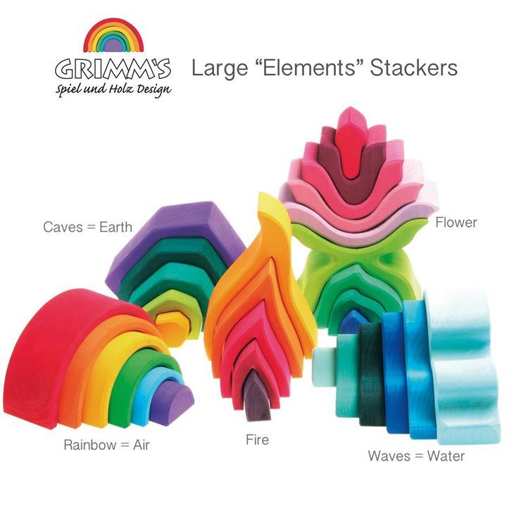 Grimm's Element Stackers- Earth, Fire, and Water
