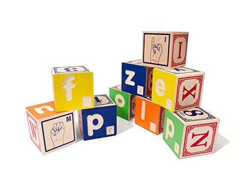 Braille and Sign Language alphabet blocks