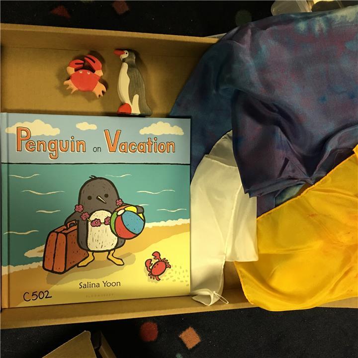 Penguin on Vacation Whimsy Box