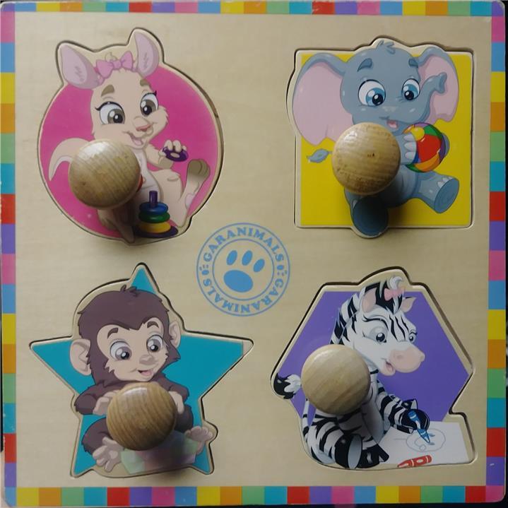 Wooden Animal Shapes Puzzle